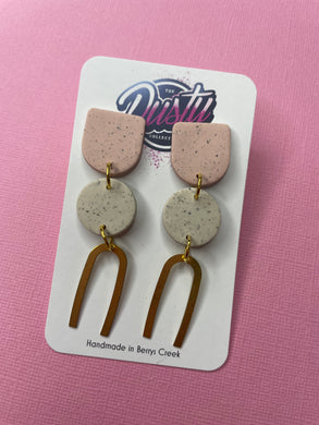 Willow dangles pink stone