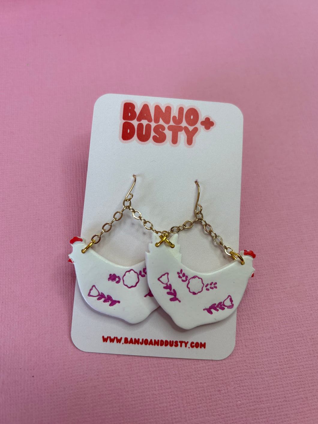 Chicken Dangles Hot Pink