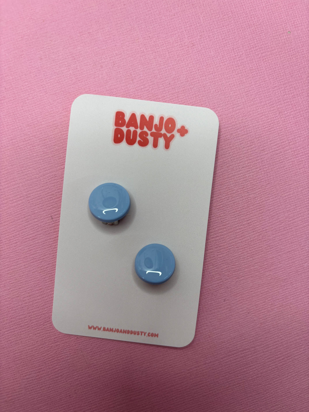Clip on studs 15mm Pale Blue