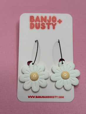 Daisy Dangles Apricot Hoops