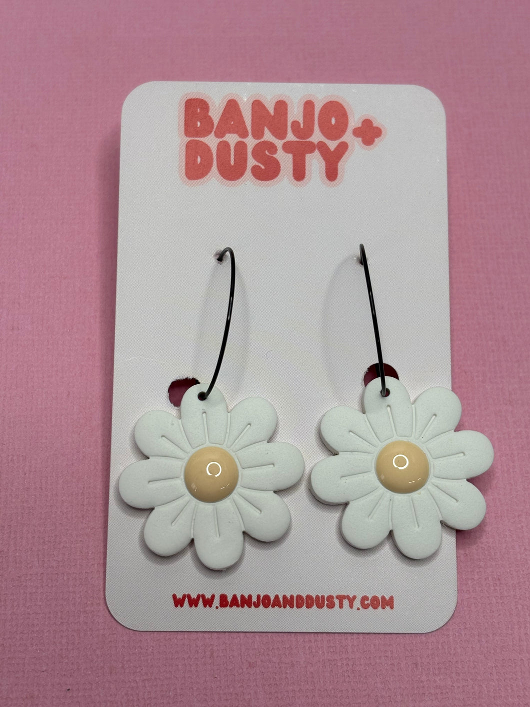 Daisy Dangles Apricot Hoops