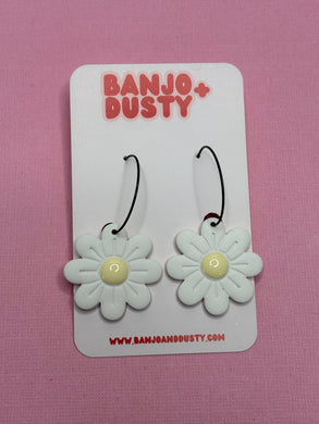 Daisy dangles Yellow Hoops
