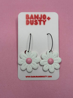 Daisy Dangles Pink Hoops