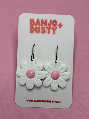 Daisy Dangles Pink Hooks