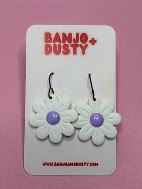 Daisy Dangles Purple Hooks