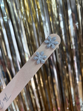 Snowflake studs 1.5cm silver