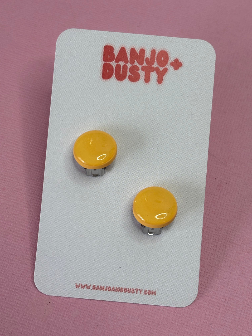 Clip on studs 15mm yellow
