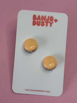 Clip on studs 15mm apricot