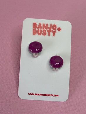 Clip on studs 15mm eggplants